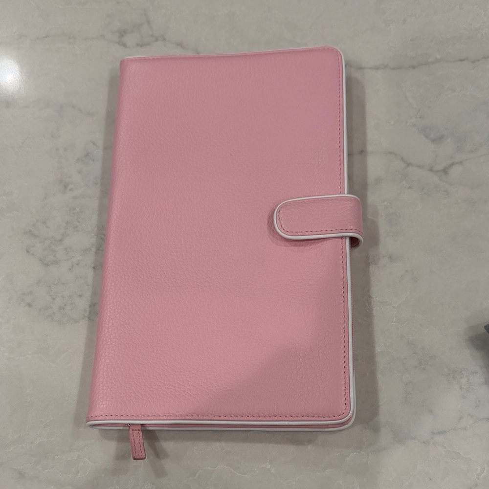 Pink Leather Travel Jewelry Organizer